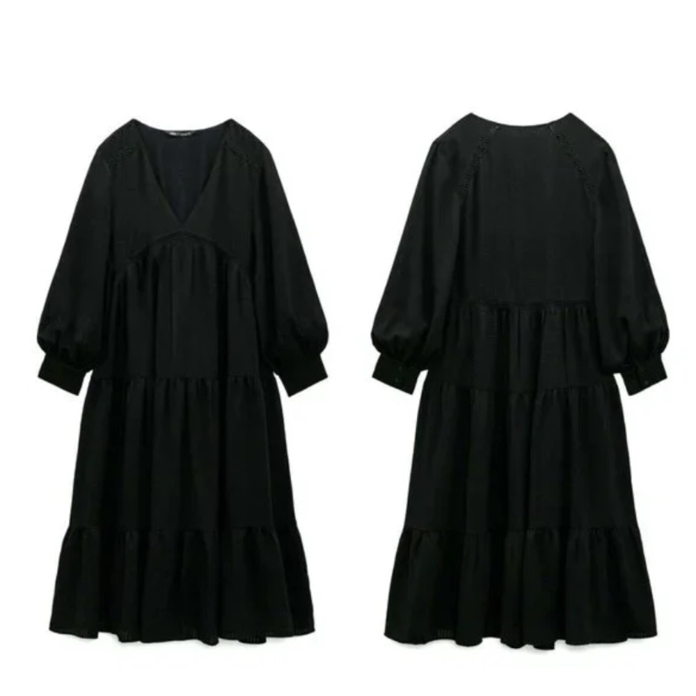 Zara textured midi dress NWOT